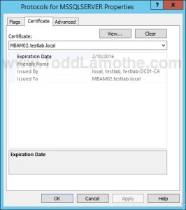 Certificate-For-Securing-SQL-Server